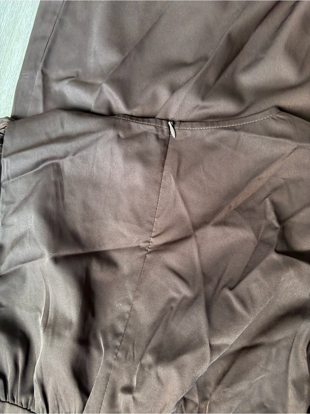 SHEIN Brown Long Sleeve Midi Dress with Button Waist - Picture 3 of 4
